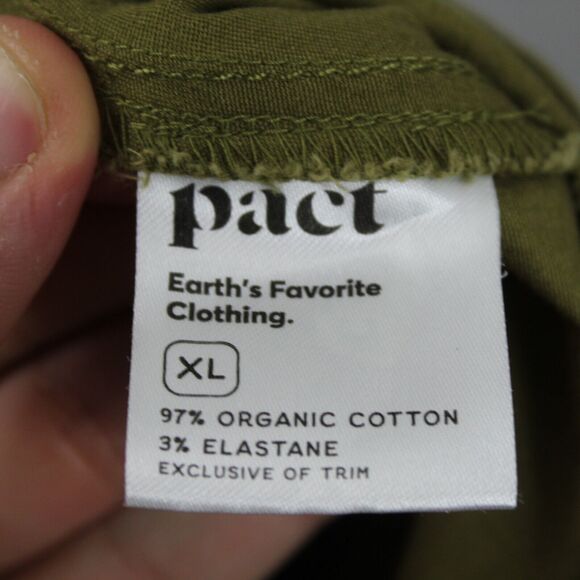 Pact Pants Womens Extra Large Organic Cotton Twill Straight Leg Utility Green - Picture 12 of 13